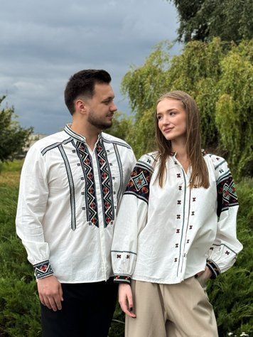 Вишиванки чоловіча B010 і жіноча 5665 B010-Б+5665-Б фото
