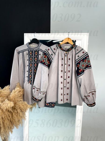Вишиванки чоловіча B010 і жіноча 5665 B010-СР+5665-СР фото