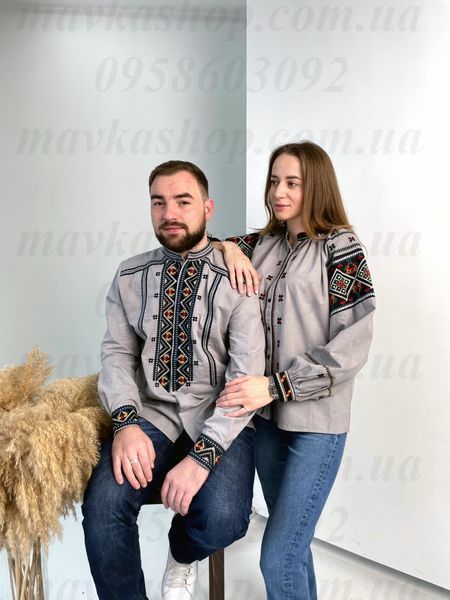 Вишиванки чоловіча B010 і жіноча 5665 B010-СР+5665-СР фото