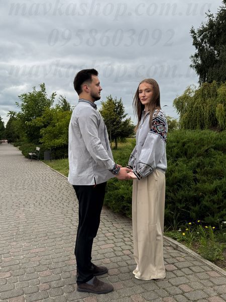Вишиванки чоловіча B010 і жіноча 5665 B010-СР+5665-СР фото