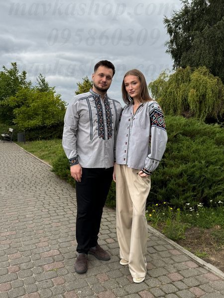 Вишиванки чоловіча B010 і жіноча 5665 B010-СР+5665-СР фото