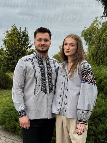 Вишиванки чоловіча B010 і жіноча 5665 B010-СР+5665-СР фото