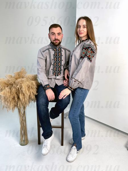 Вишиванки чоловіча B010 і жіноча 5665 B010-СР+5665-СР фото