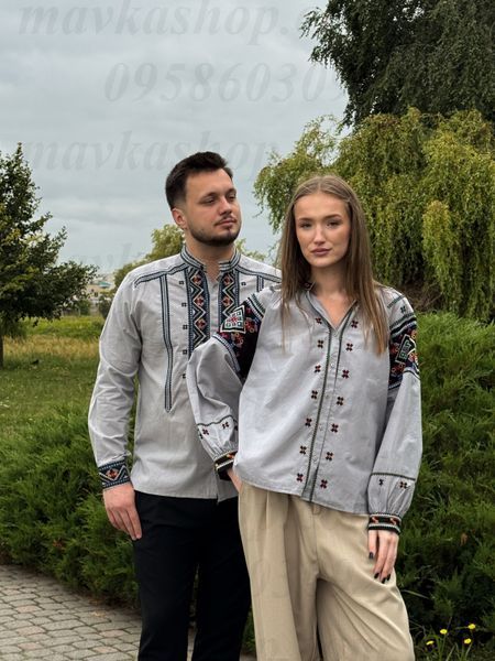 Вишиванки чоловіча B010 і жіноча 5665 B010-СР+5665-СР фото
